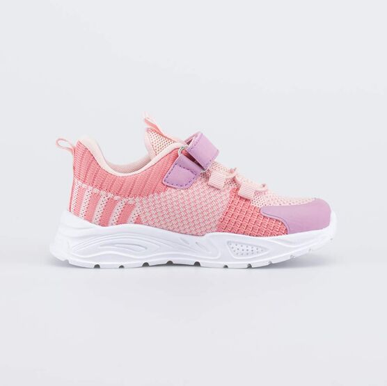 644389-15 Текстильные кроссовки на липучке для девочки розовый фото №2
