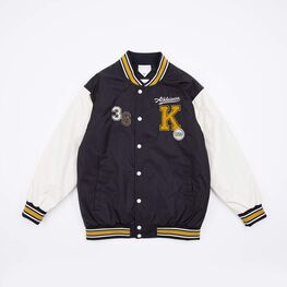 07757053-41 Куртка бомбер для мальчика черный-бежевый для универсальные черный + бежевый