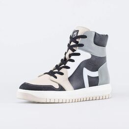 552328-43 Детские зимние ботинки для девочки беж-чер