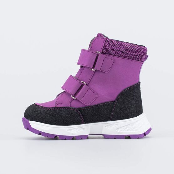 552334-41 Зимние ботинки на липучках для девочки фиолетовый фото №2