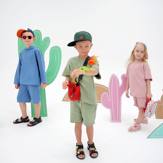 07764060-40 Костюм шорты + футболка оливковый для универсальные оливковый фото №7