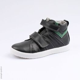 652109-21 Ботинки для мальчики сер-зел