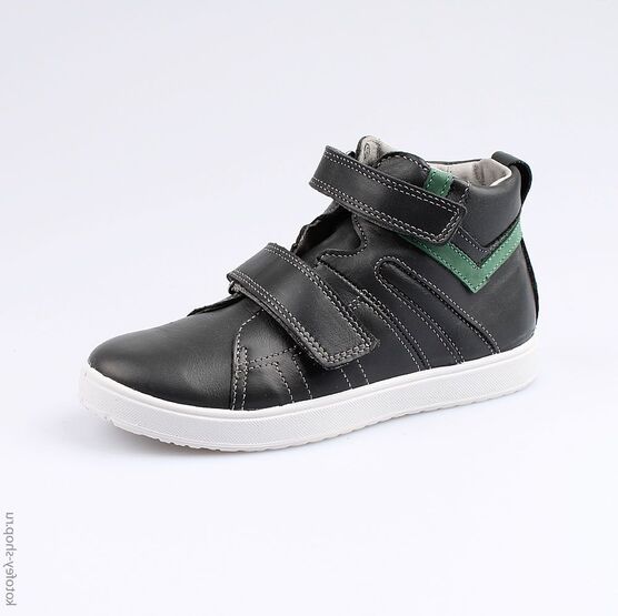 652109-21 Ботинки для мальчики сер-зел
