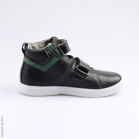 652109-21 Ботинки для мальчики сер-зел фото №2