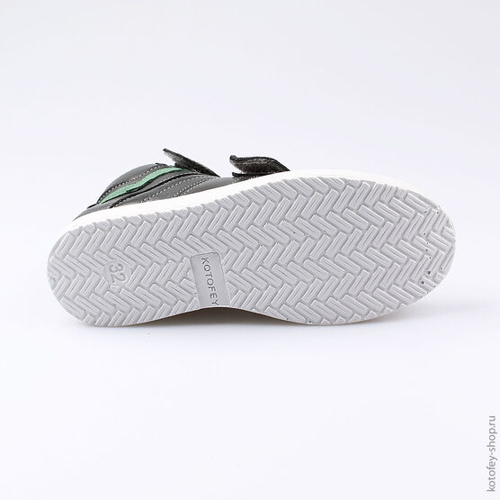 652109-21 Ботинки для мальчики сер-зел фото №3