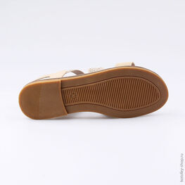 724009-21 Босоножки для девочки бежевый фото №3