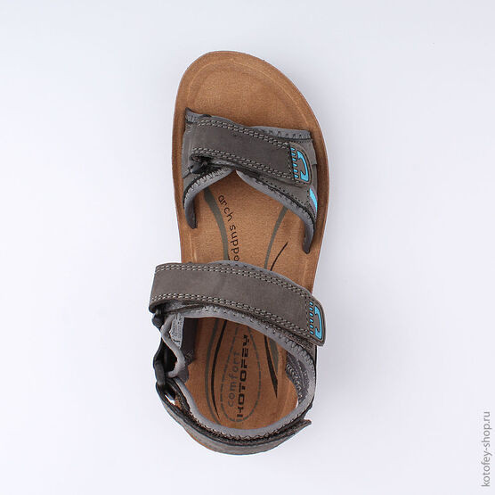 722005-72 Сандалии для мальчики серый фото №4