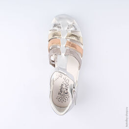 523059-21 Босоножки для девочки серебрист. фото №4