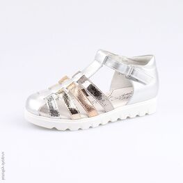 523059-21 Босоножки для девочки серебрист.