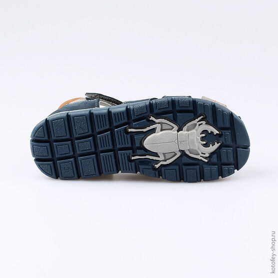 522112-22 Сандалии на липучке для мальчики синий фото №3