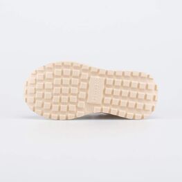 344549-12 Светлые кроссовки на липучках для девочки беж-роз-гол фото №3