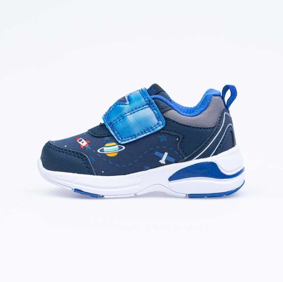 144132-72 Кроссовки с LED-подсветкой на липучке для мальчики светло-синий фото №2