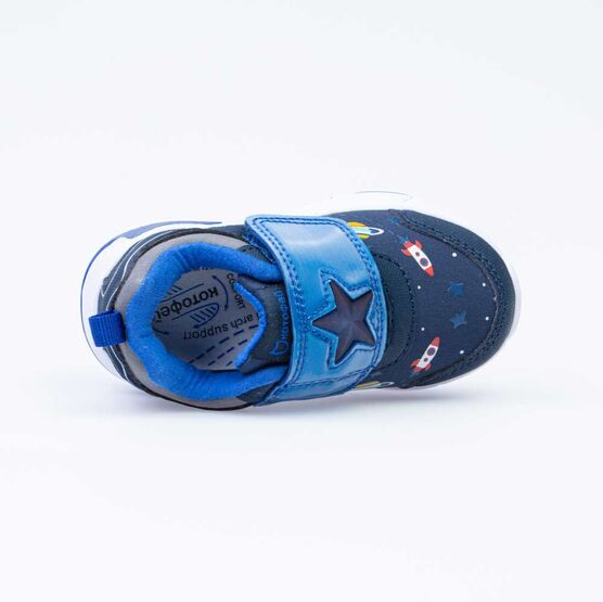 144132-72 Кроссовки с LED-подсветкой на липучке для мальчики светло-синий фото №4