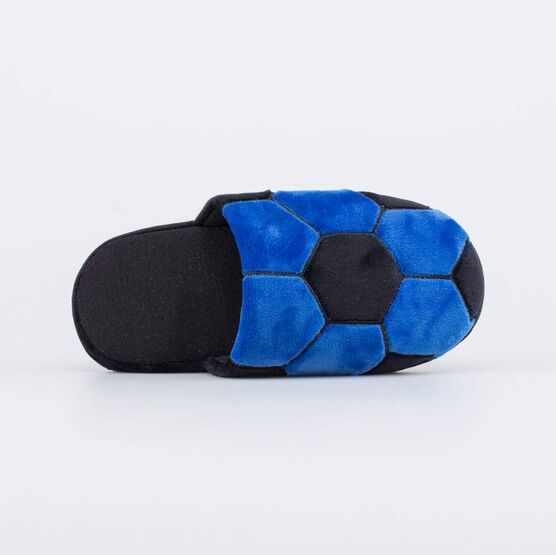 531301-12 Домашние тапочки Футбольный мяч синий для мальчики синий фото №4