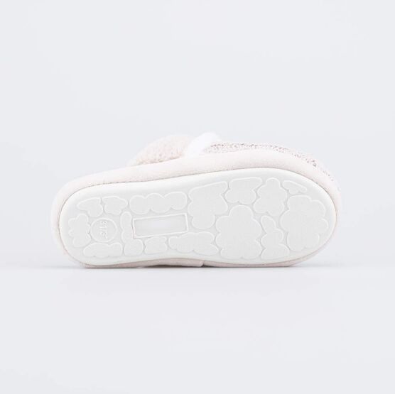 531320-11 Домашние тапочки-шлепки для девочки бежевый фото №3