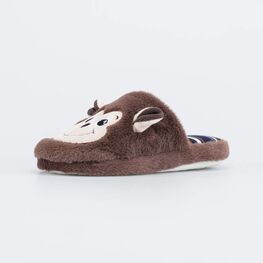 531324-11 Домашние тапочки Обезьяна для мальчики коричнев.