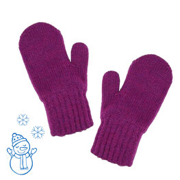 07821168-41 Теплые варежки для малышей ежевика для девочки ягодный