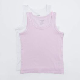 07854019-40 Майки для девочки 2 шт. белый+розовый для девочки бел-роз