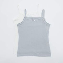 07854020-40 Майки для девочки 2 шт. белый+серый для девочки бел-сер