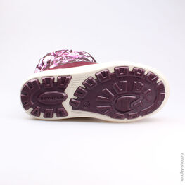 664919-42 Мембранные сапожки для девочки бордовый фото №3