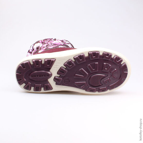 664919-42 Мембранные сапожки для девочки бордовый фото №3