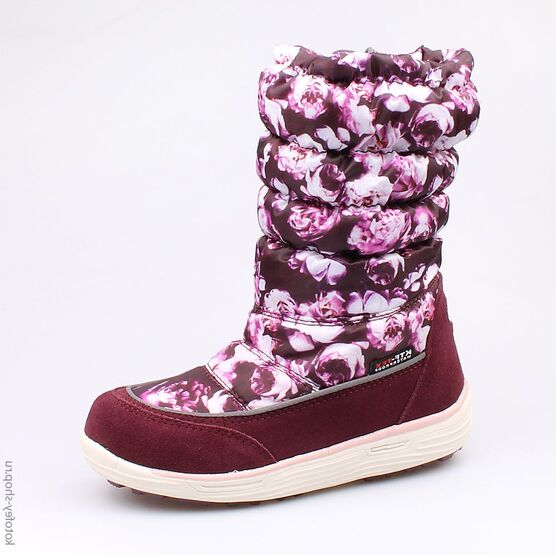 664919-42 Мембранные сапожки для девочки бордовый