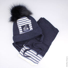 07711082-00 Комплект зимний синий для мальчики светло-синий