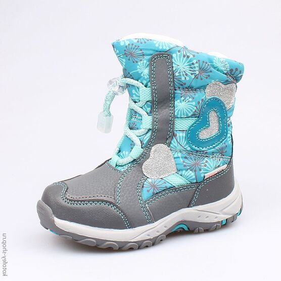 464917-41 Мембранные сапожки для девочки сер-бир