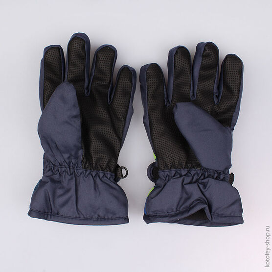 07722051-10 Перчатки детские для мальчики син-зел фото №2