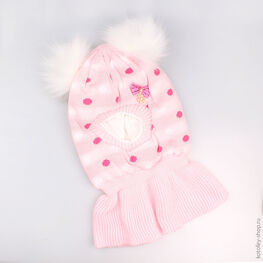 07811080-00 Шлем-капор зимний розовый для девочки розовый