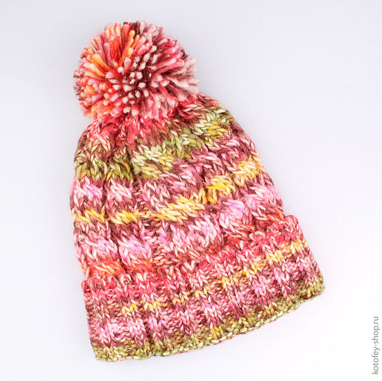 07811089-20 Шапка зимняя розовая для девочки розовый