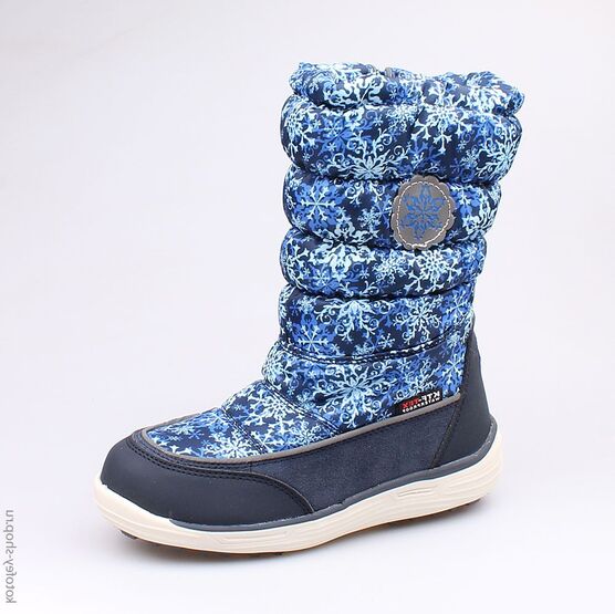 664918-42 Мембранные сапожки для девочки светло-синий