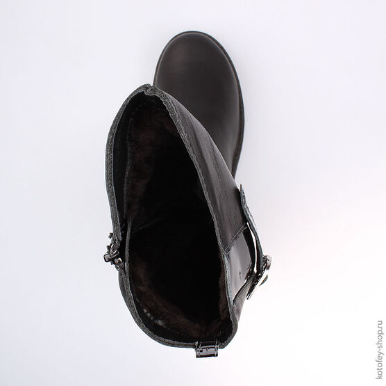 762034-51 Сапожки для девочки черный фото №4