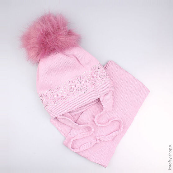 07811077-10 Комплект зимний розовый для девочки розовый