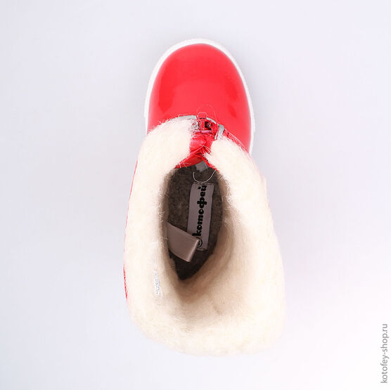 464915-41 Мембранные сапожки для девочки красный фото №4