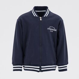 07708001-40 Трикотажная кофта-бомбер синий для мальчики темно-синий