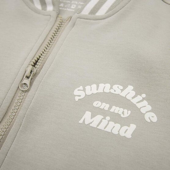 07808001-41 Трикотажная кофта-бомбер для девочки для девочки серый фото №4