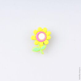 03014005-40 Украшение для обуви Цветок желтый для девочки желтый