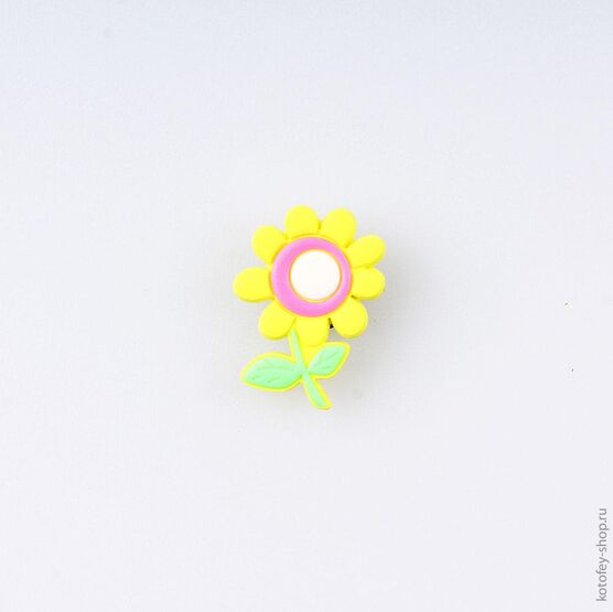 03014005-40 Украшение для обуви Цветок желтый для девочки желтый
