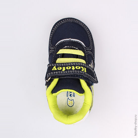 144070-71 Кроссовки на липучках для мальчики син-сал фото №4