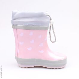 166066-11 Резиновые сапоги для девочки роз-сер фото №2