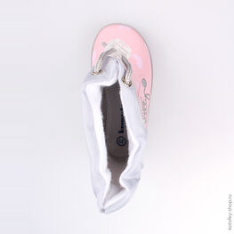 166066-11 Резиновые сапоги для девочки роз-сер фото №4