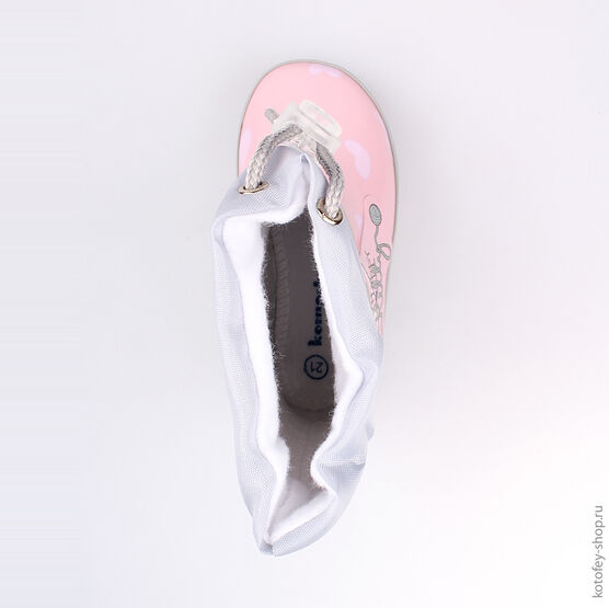 166066-11 Резиновые сапоги для девочки роз-сер фото №4