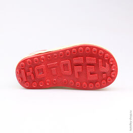 166075-11 Резиновые сапоги для девочки зел-кра фото №3