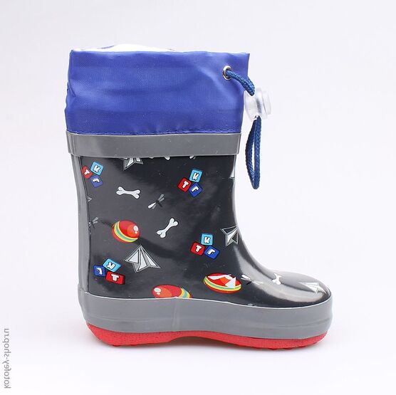 166079-11 Резиновые сапоги для мальчики сер-син фото №2