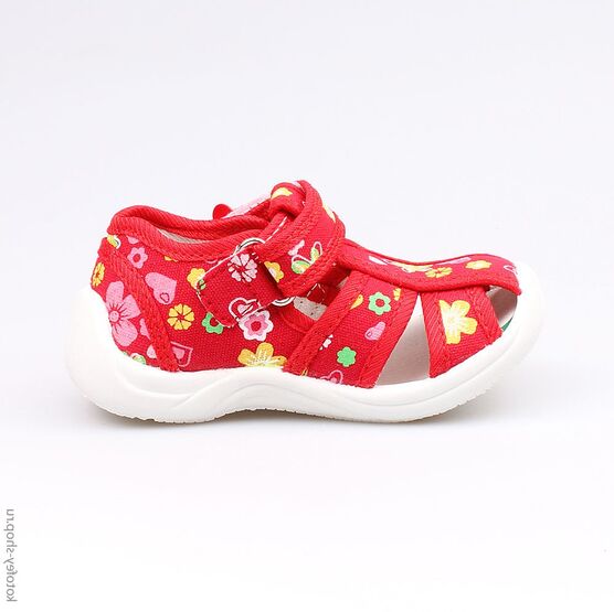 221036-11 Босоножки текстильные для девочки красный фото №2