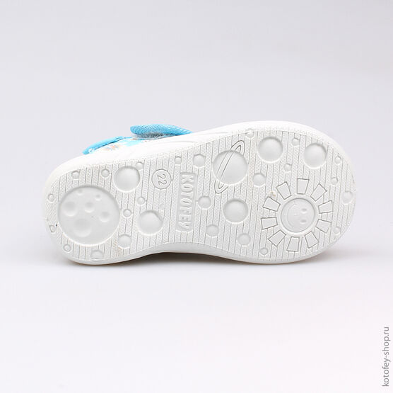 231111-11 Текстильная обувь для девочки голубой фото №3