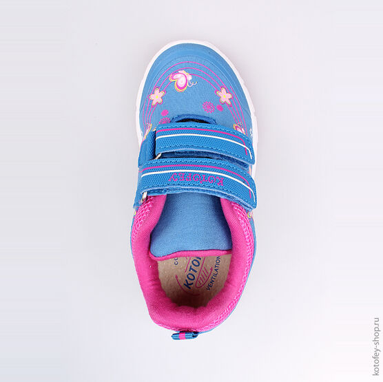344157-73 Кроссовки для девочки голубой фото №4