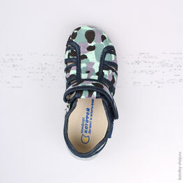 421006-18 Сандалии текстильные для мальчики светло-синий фото №4