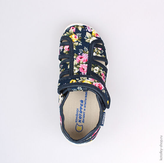 421011-12 Сандалии текстильные для мальчики светло-синий фото №4